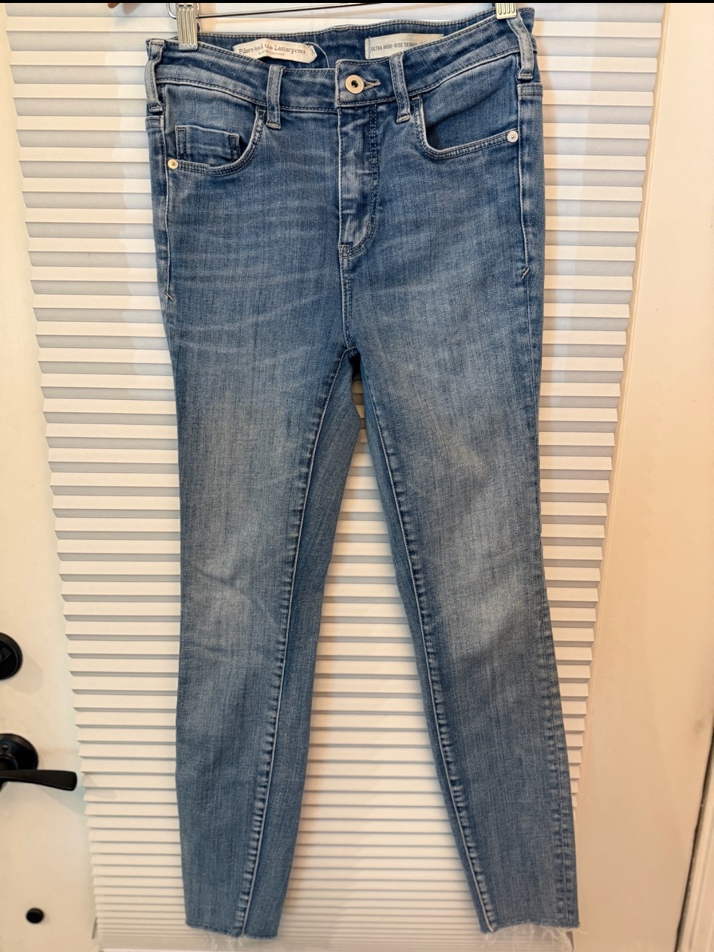 Pilcro and the Letterpress Light Blue Skinny Jeans